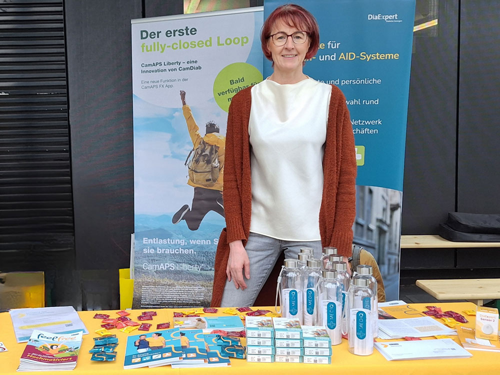 Austausch und Informationen am Stand von Mediq Diabetes