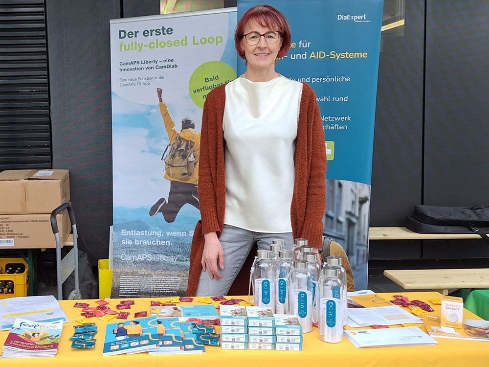 Austausch und Informationen am Stand von Mediq Diabetes Austausch und Informationen am Stand von Mediq Diabetes