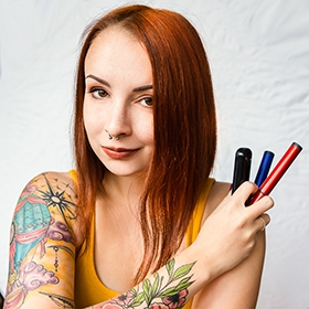 Ramona mit Insulinpens