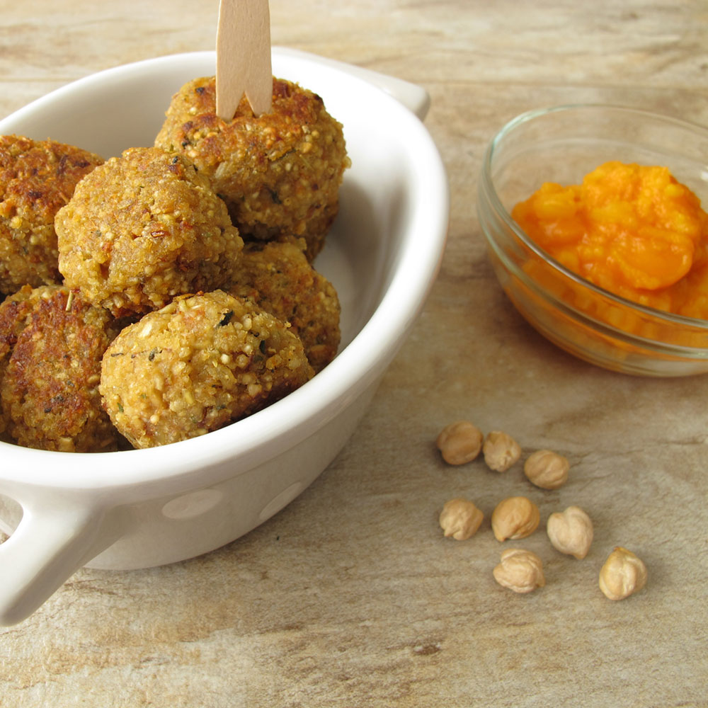 Rezept: Falafel mit Möhrendip Rezept: Falafel mit Möhrendip