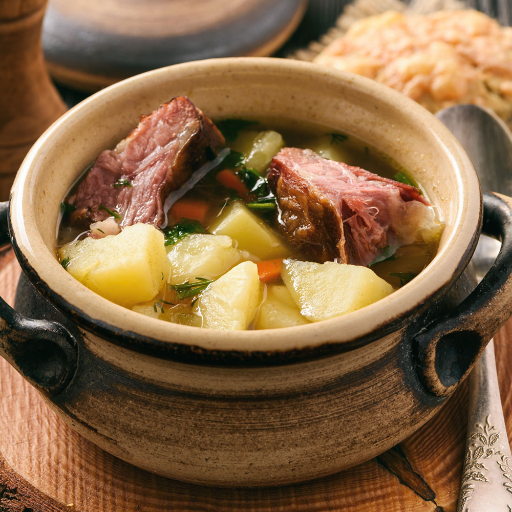 Kartoffelsuppe mit Kasseler Kartoffelsuppe mit Kasseler