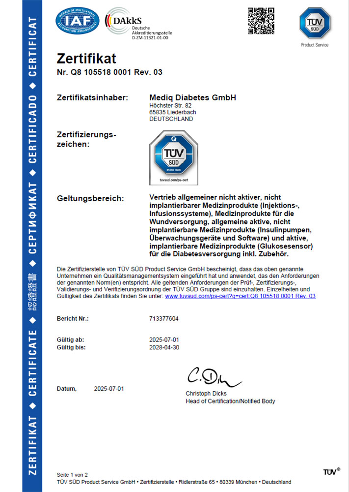 T&Uuml;V S&Uuml;D Zertifikat