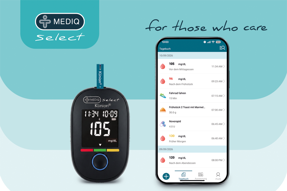 NEU: Mediq Select Klinion Blutzucker-Messsystem