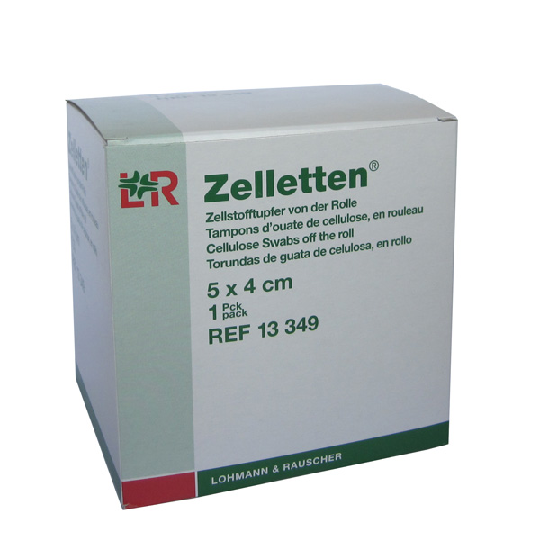 Zelletten Tupfer gerollt unsteril 5 cm x 4 cm 300 Stück