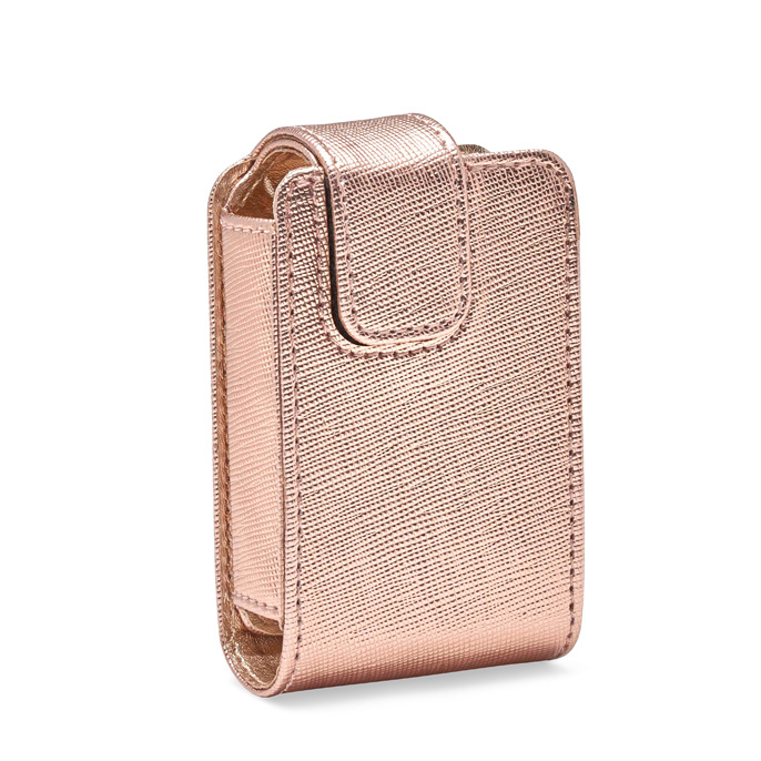 MiniMed Lederklapptasche Rosegold