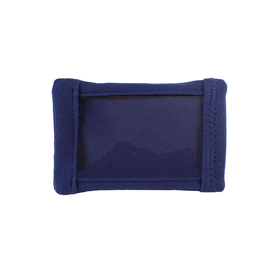 Anstecktasche mit Sichtfenster für CGM/FGM-Empfänger dunkelblau