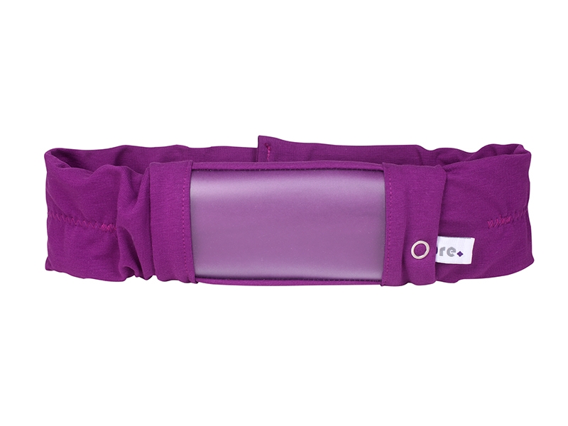 Sportband mit Fenster lila 60-64cm