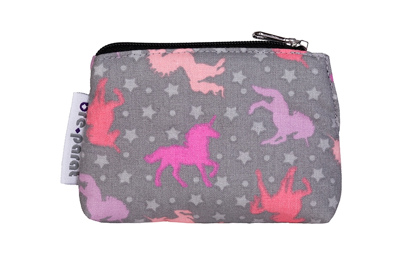 Pumpentasche Einhörner mit Reißverschluss und Gurtschlaufe