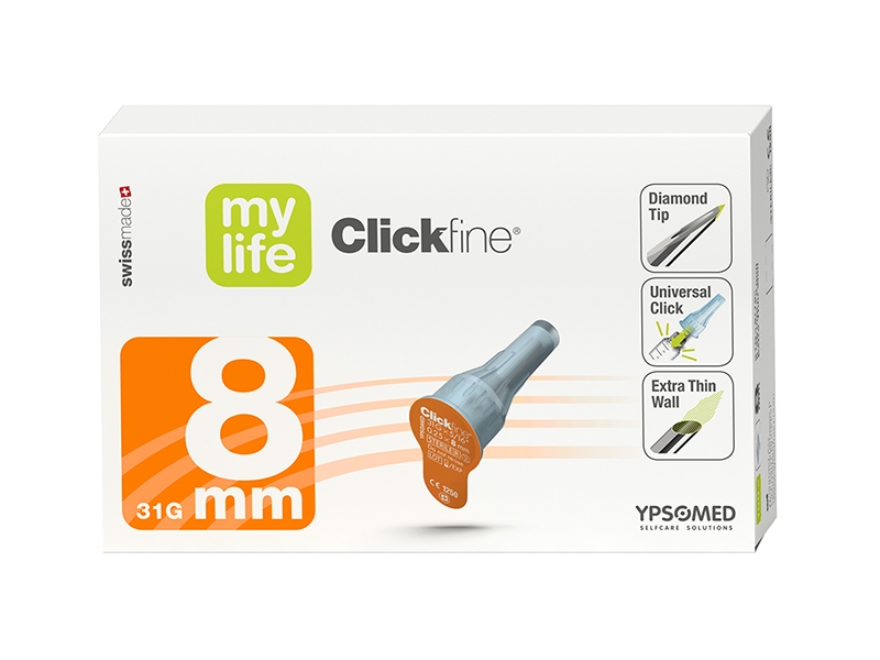 mylife Clickfine 8mm x 31G mit DiamondTip 100 Stück