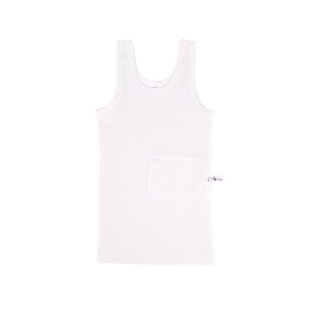 bre.parat Trägershirts mit Pumpentasche links weiß 2 Stück