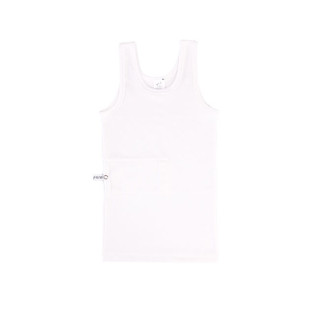 bre.parat Trägershirts mit Pumpentasche rechts weiß 2 Stück