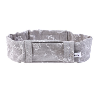 Sportband mit Sichtfenster Weltall grau 50-54 cm