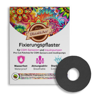 FreeStyle Libre 3 Fixierungspflaster Ring Schwarz