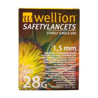 Wellion Safety Lancets 28 G Sicherheitslanzetten