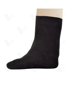 Diabetikersocke Rippsocke extra weit schwarz 