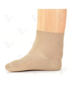 Diabetikersocke Rippsocke extra weit beige