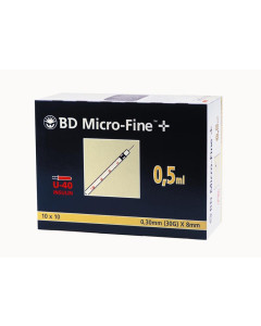 Micro-Fine für U40 Insulin 0,5 ml 8,0mm x 0,30mm