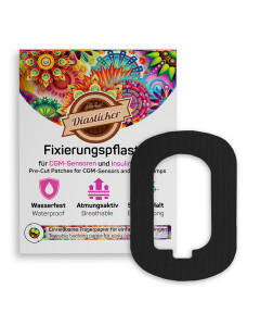 Fixierungspflaster für Accu-Chek Solo Schwarz