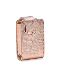 MiniMed Lederklapptasche Rosegold