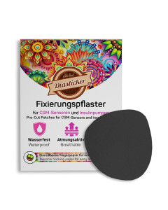 Overpatch Fixierungspflaster rund schwarz