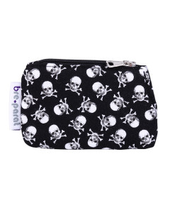 Pumpentasche Totenkopf schwarz