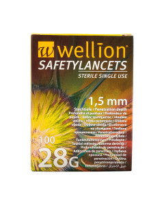 Wellion Safety Lancets 28 G Sicherheitslanzetten
