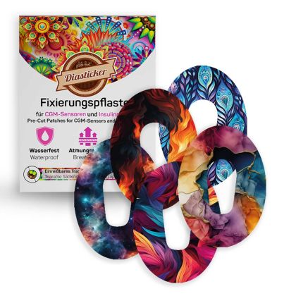 Dexcom G6 Fixierpflaster Mix-Paket Colorful