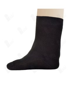 Diabetikersocke Rippsocke extra weit schwarz