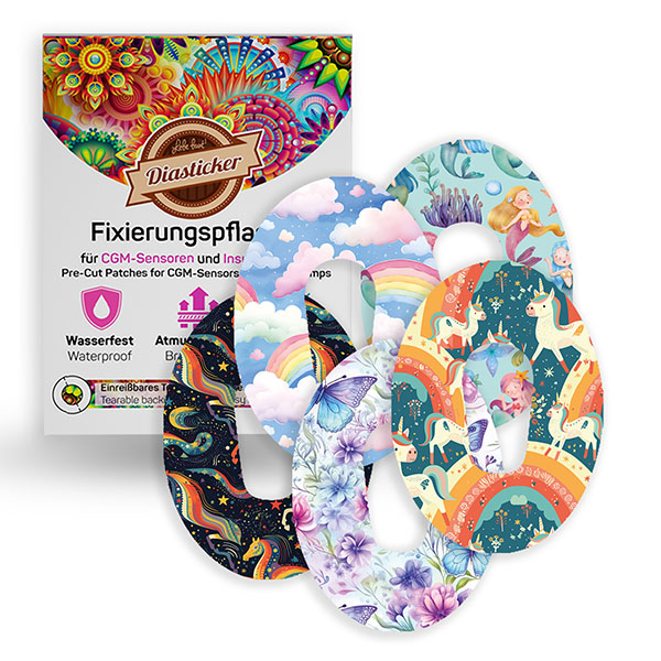 Dexcom G6 Fixierpflaster Mix-Paket FAIRYTALE 5 Stück