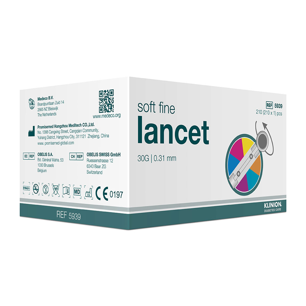 Klinion soft fine lancet 30G 210 Stück