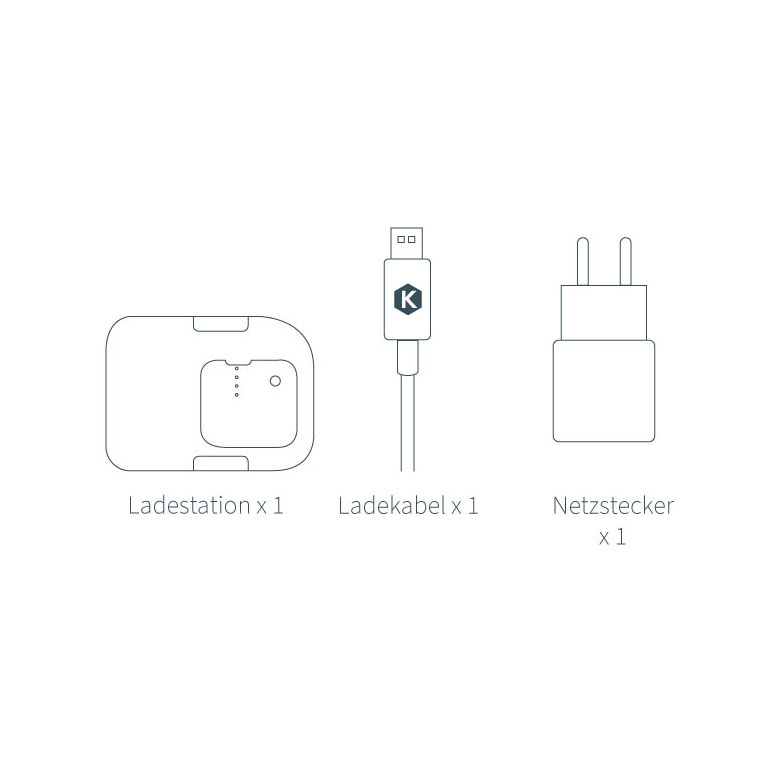 Kaleido Charging Kit - Ladestation, USB-Kabel und EU-Stecker